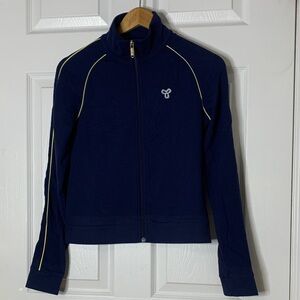 Aritzia Navy Full-Zip Crew Jacket with Yellow Piping #3